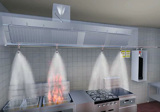 Davlumbaz içi Yangın Söndürme